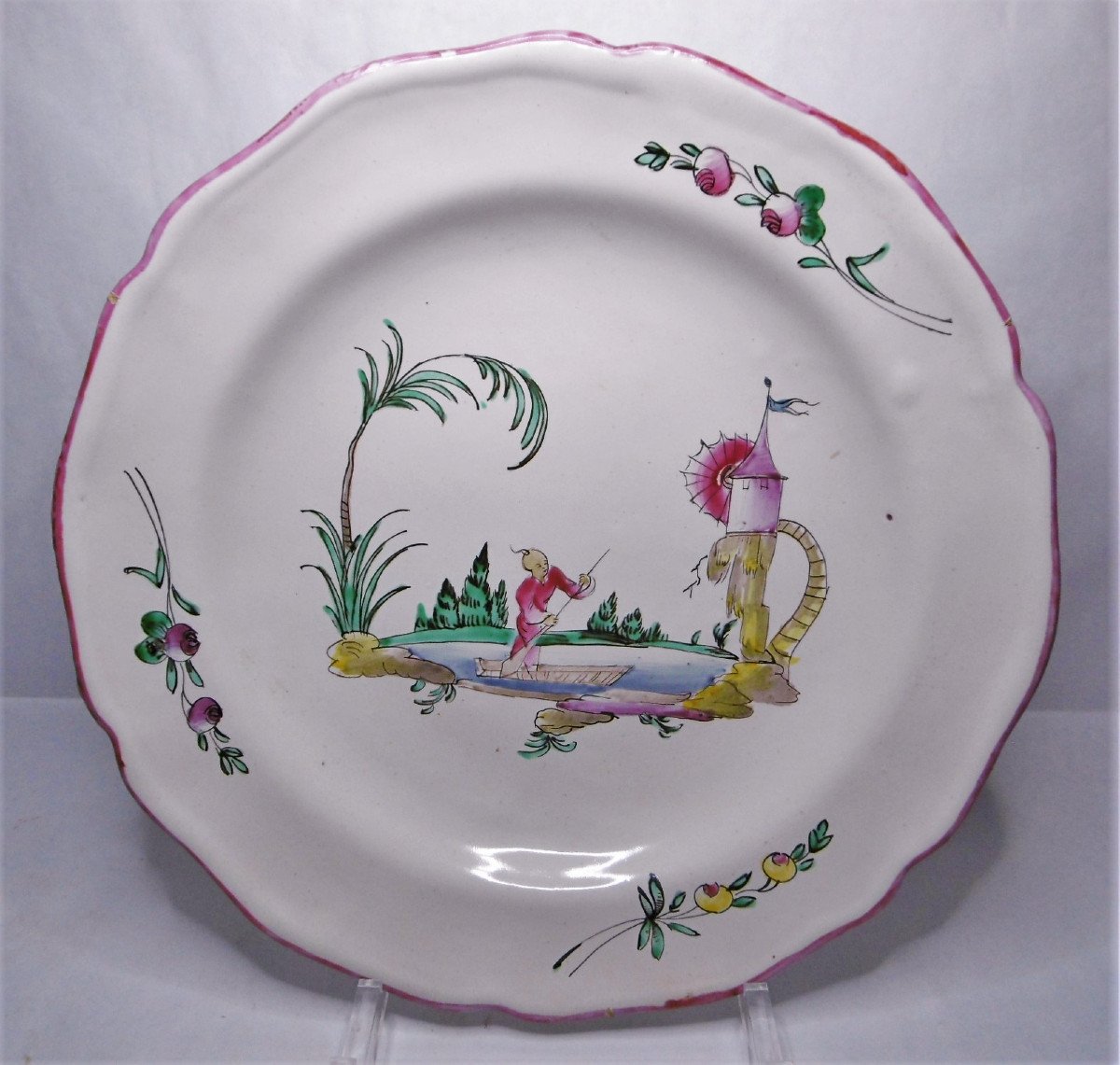 Faience From Moustiers Ferrat Plate A Decor A La Pillement