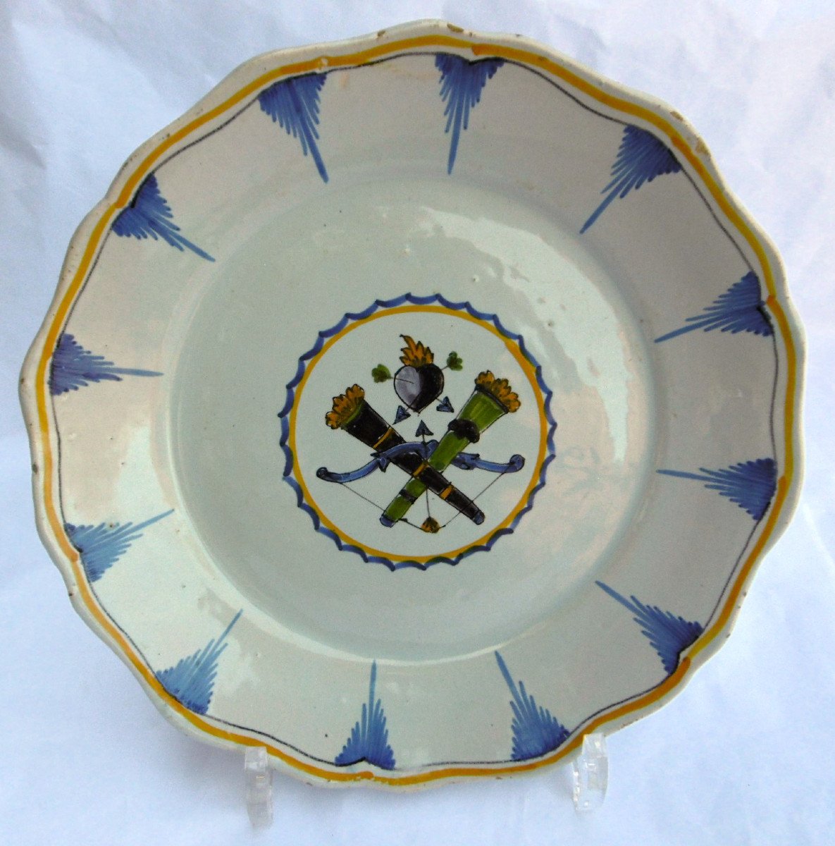 18th Century Wedding Plate, Painter's Mark