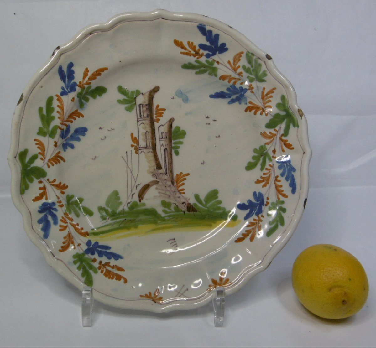 Earthenware From Lodi Or Pavie Period Plate 18th Century