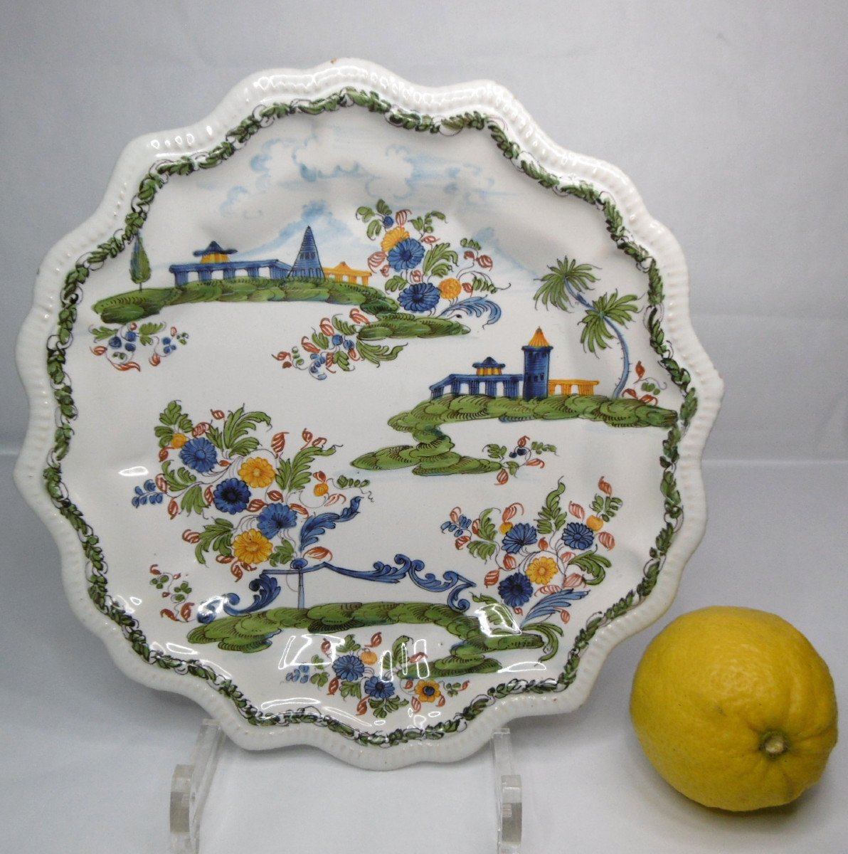 Faience De Nove Di Bassano Plate From The 18th Century With Iron Red