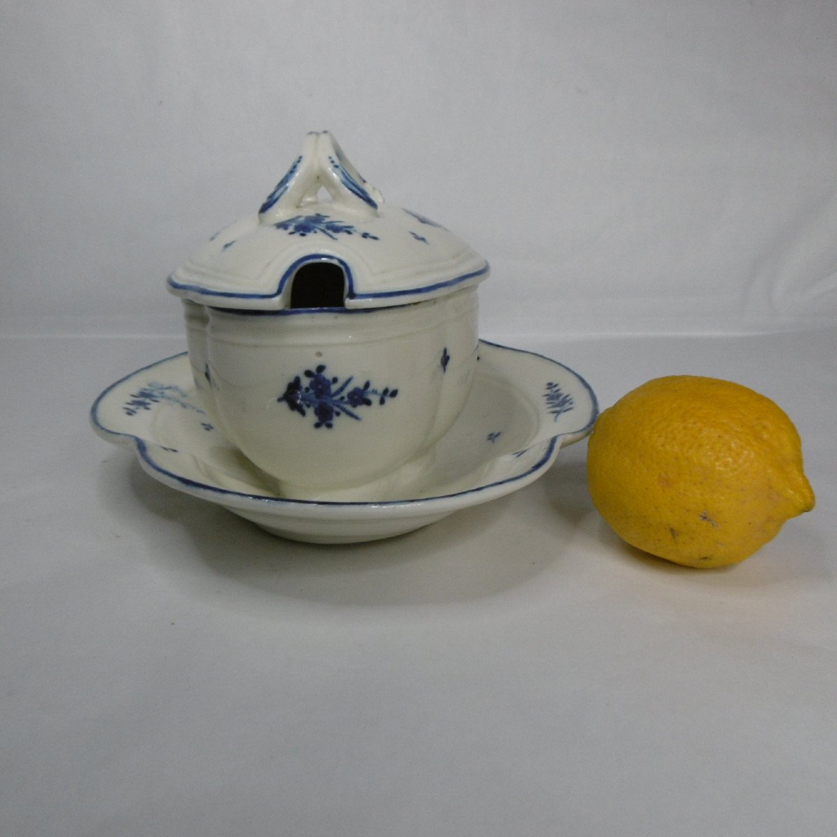 Arras Porcelain Sugar Bowl From The 18th Century, Marked-photo-4