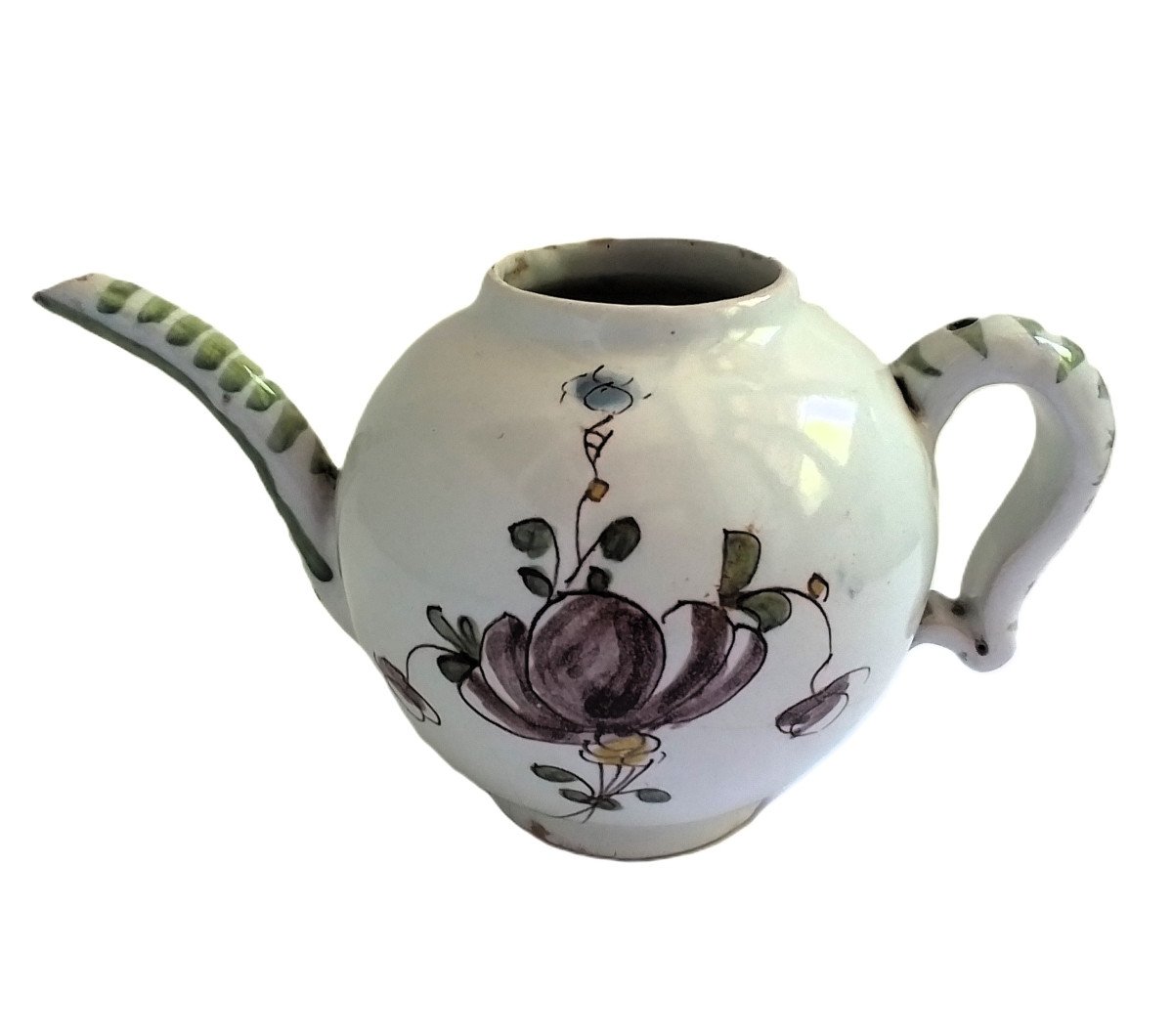 Earthenware De Moncaut Teapot From The 18th Century