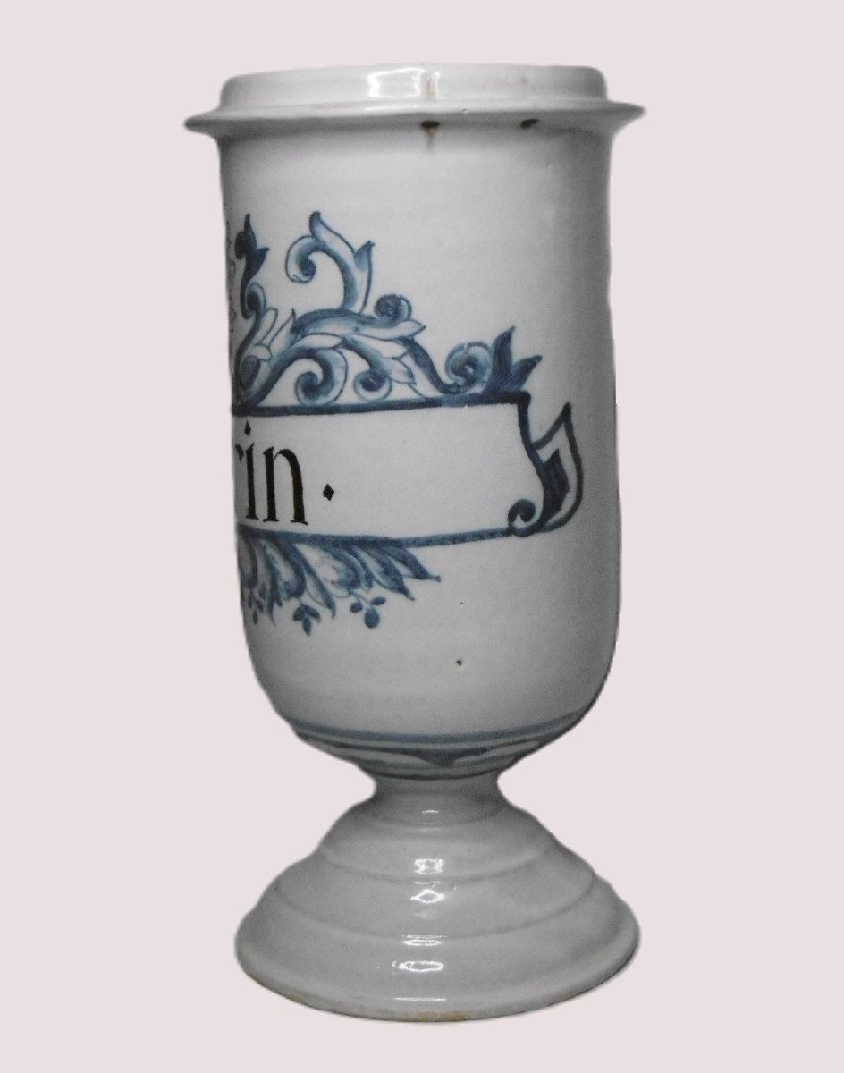 18th Century Montauban Or Montpellier Faience Pharmacy Jar-photo-3