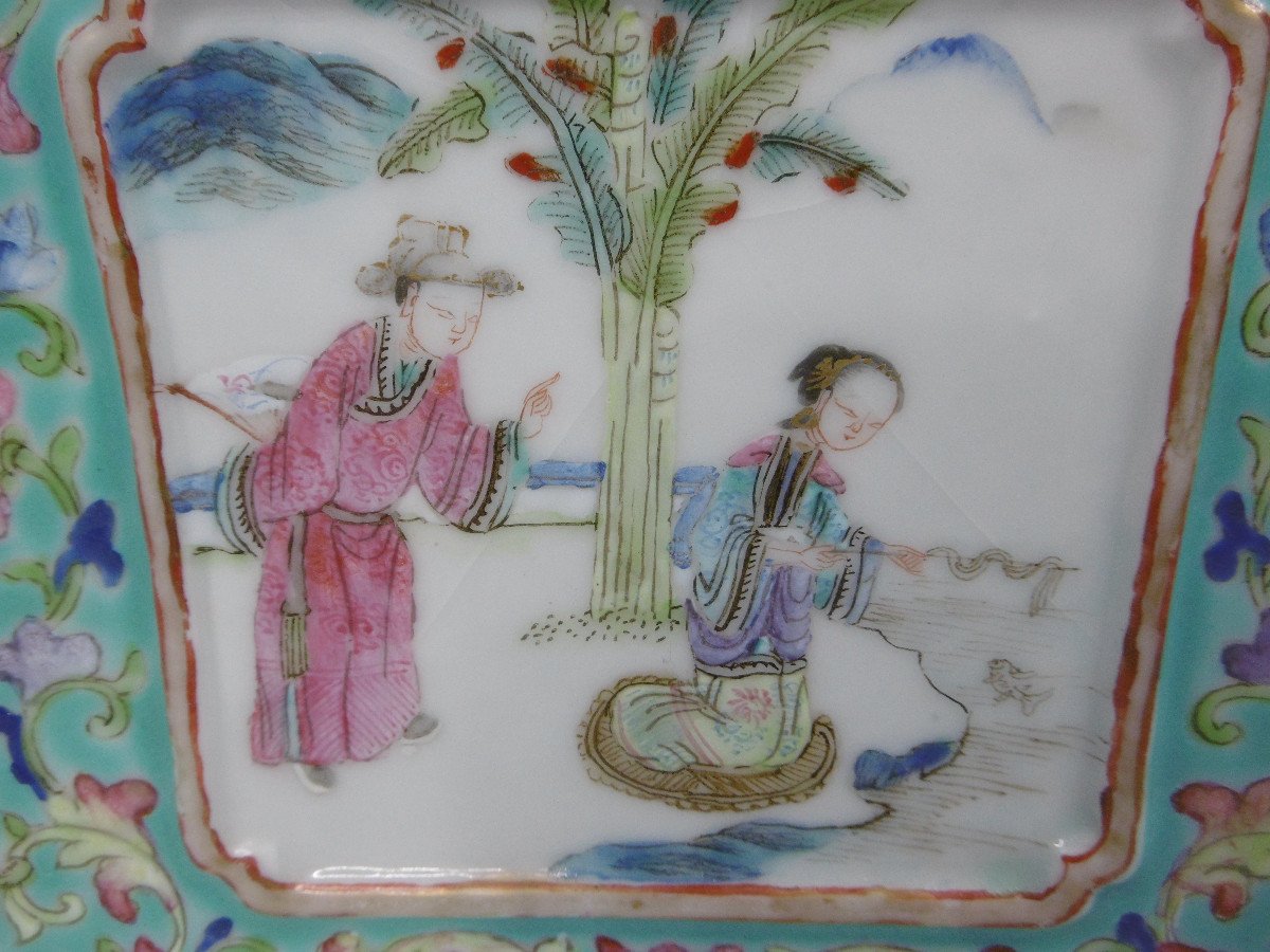 Chinese Porcelain Jardiniere Decorated With Court Scenes From The Republic Period-photo-2