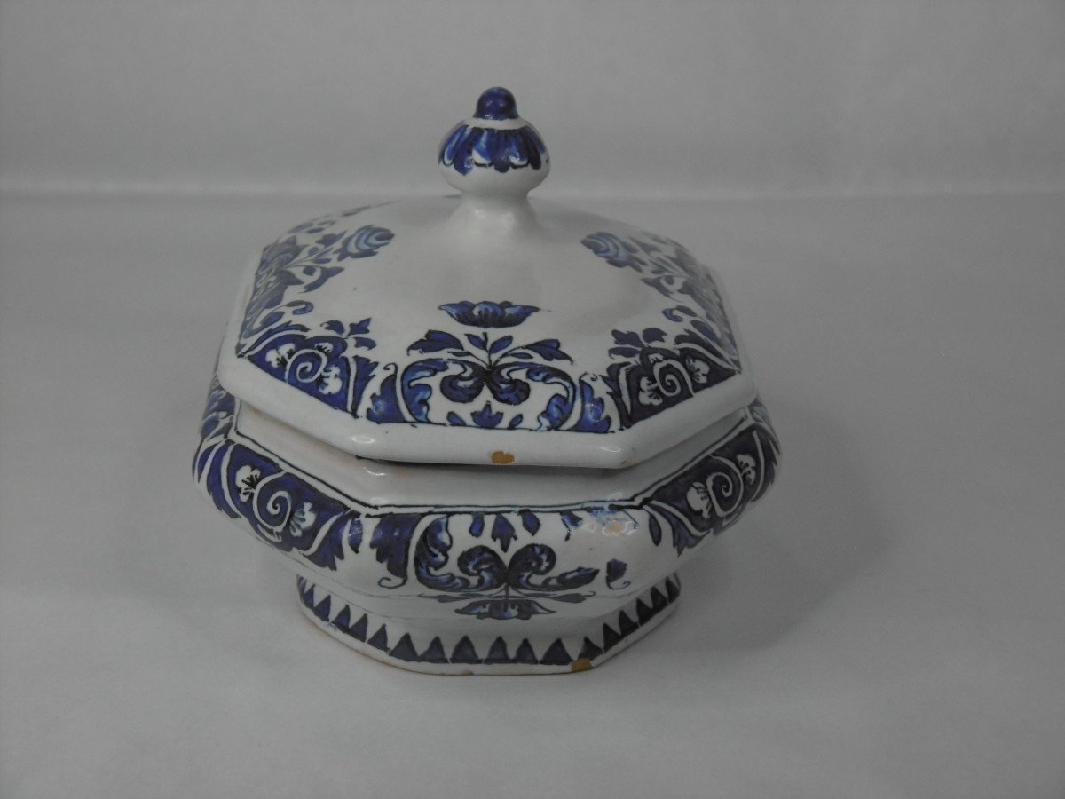 Strasbourg Faience Paul Or Charles-francois Hannong Spice Box XVIIIth Century-photo-3