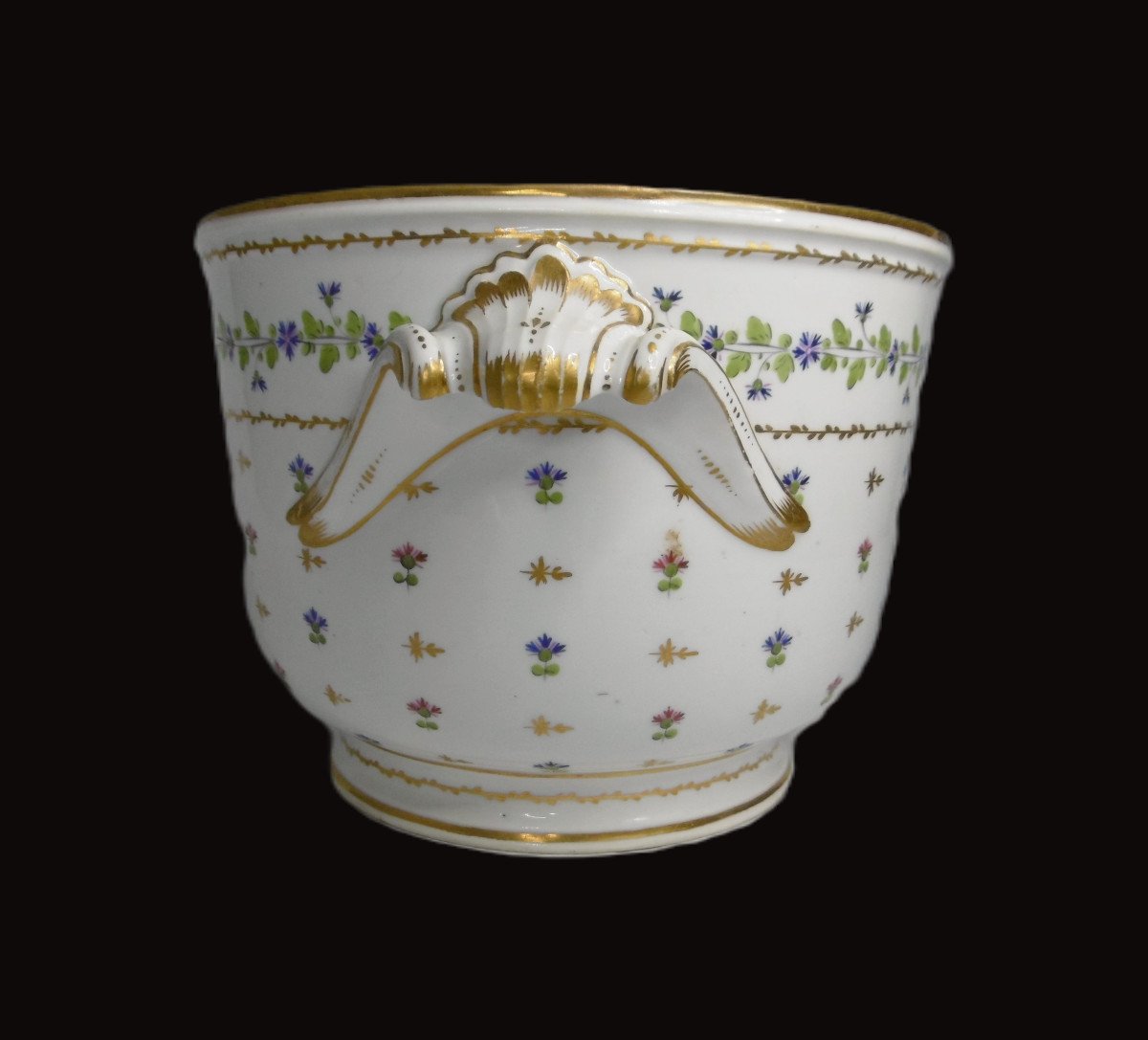 Manufacture De La Reine Two-tone Barbeaux Cooler, 18th Century, Marked-photo-3