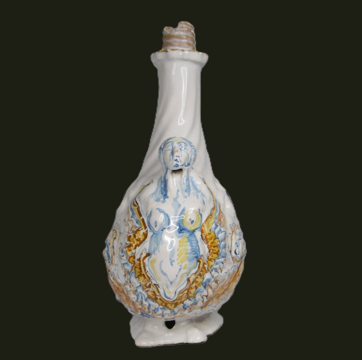 Faience De Faenza Gourde Possiblement Aux Armes Des Imperiali d'Epoque XVIéme Siecle-photo-4