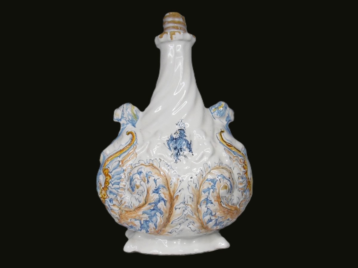 Faience De Faenza Gourde Possiblement Aux Armes Des Imperiali d'Epoque XVIéme Siecle