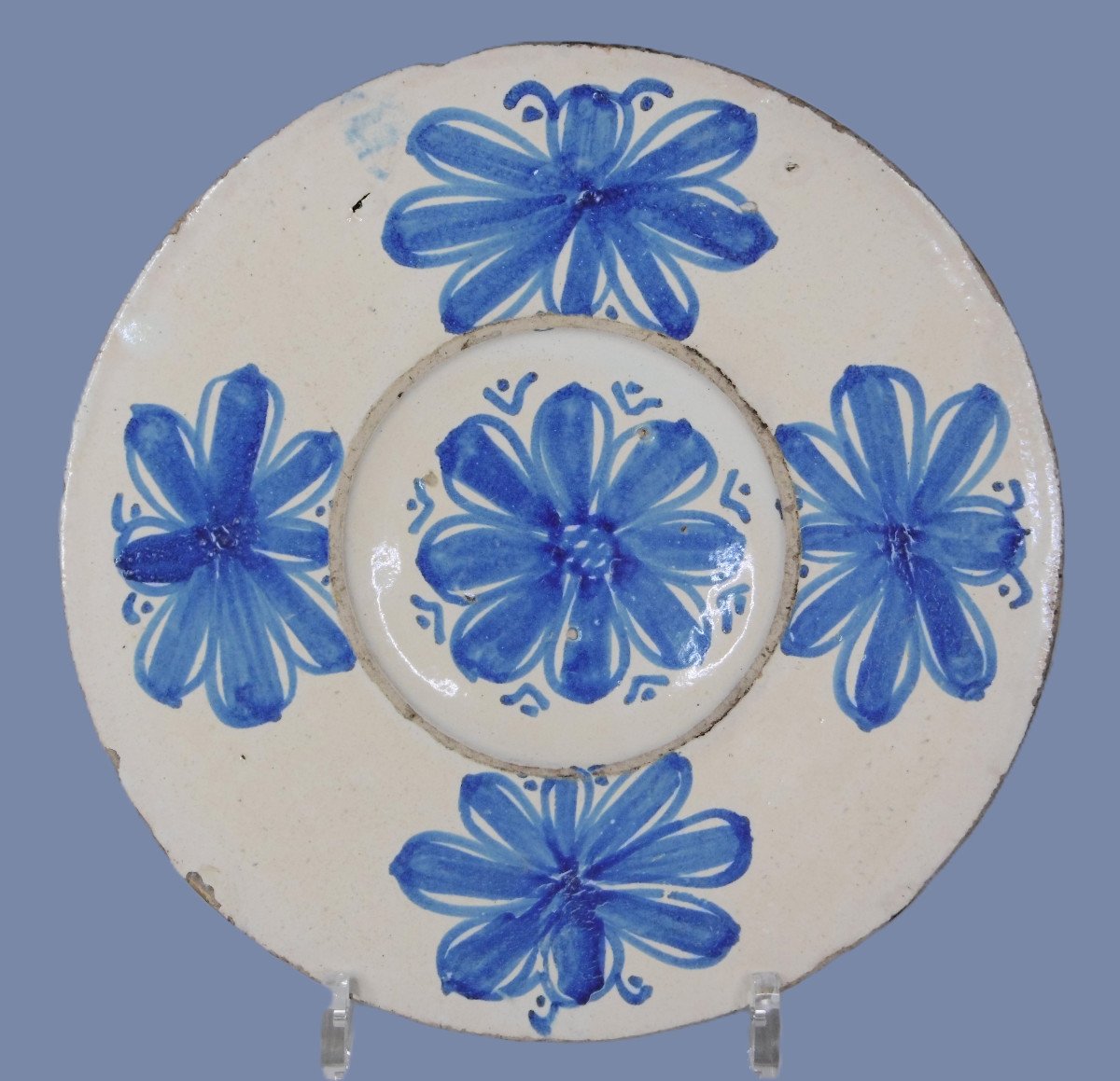 Faience De Talavera Petit Plat d'Epoque XVIIéme Siecle