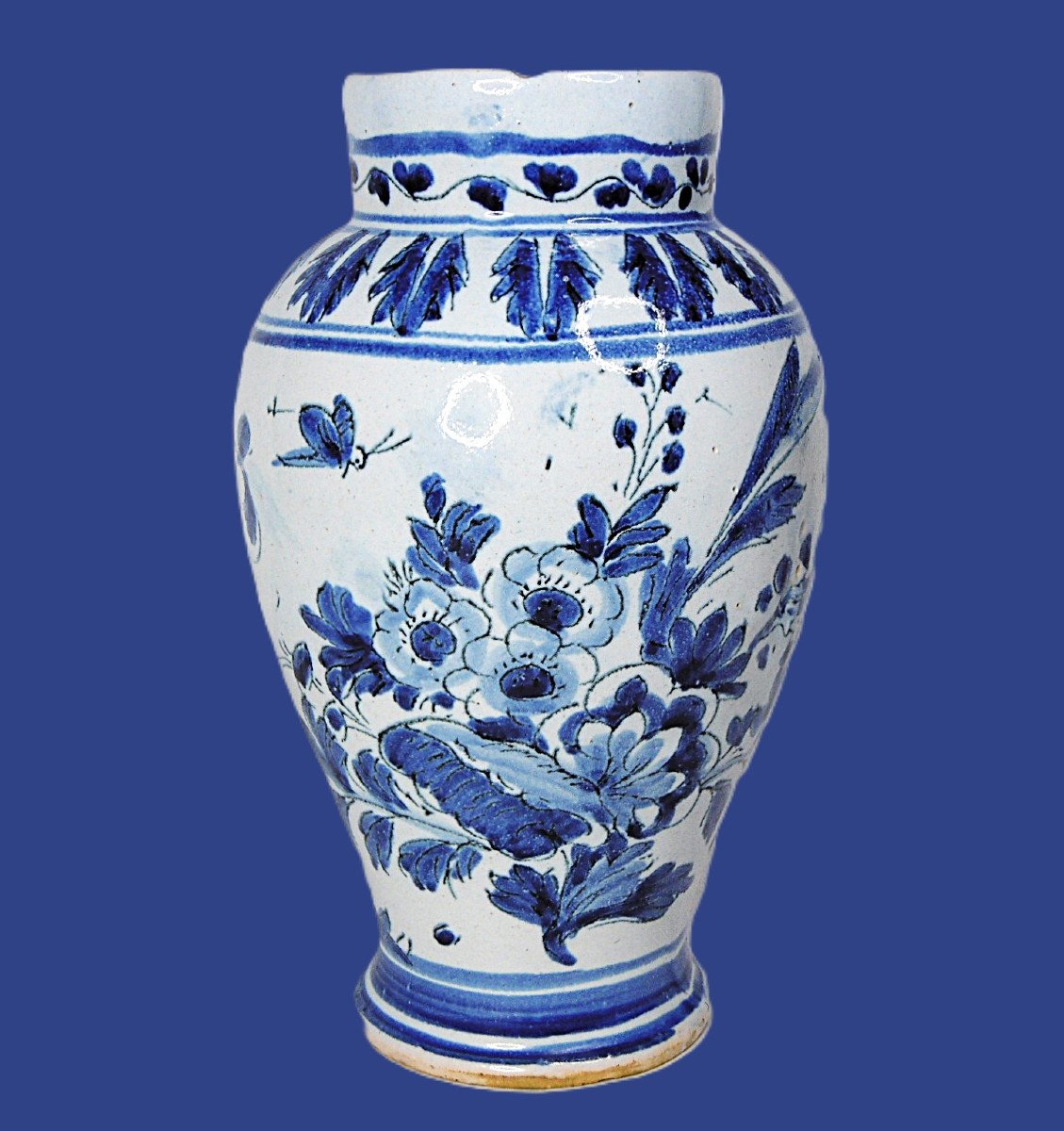 Faience  De Nevers Petit Vase D Epoque XVIIéme Siecle-photo-1