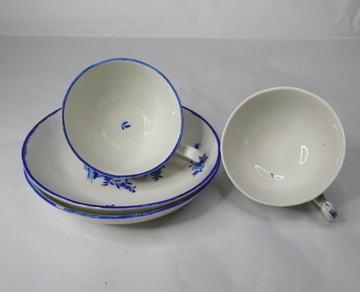 Tournai Porcelain Soft Paste 2 Ronda Cups From The 18th Century-photo-4