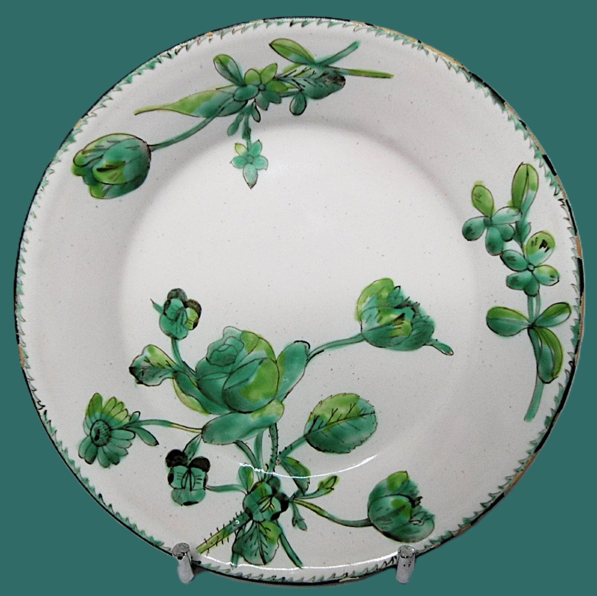 Soucoupe En Faience De Marseille Veuve Perrin d'Epoque XVIIIéme,marquée