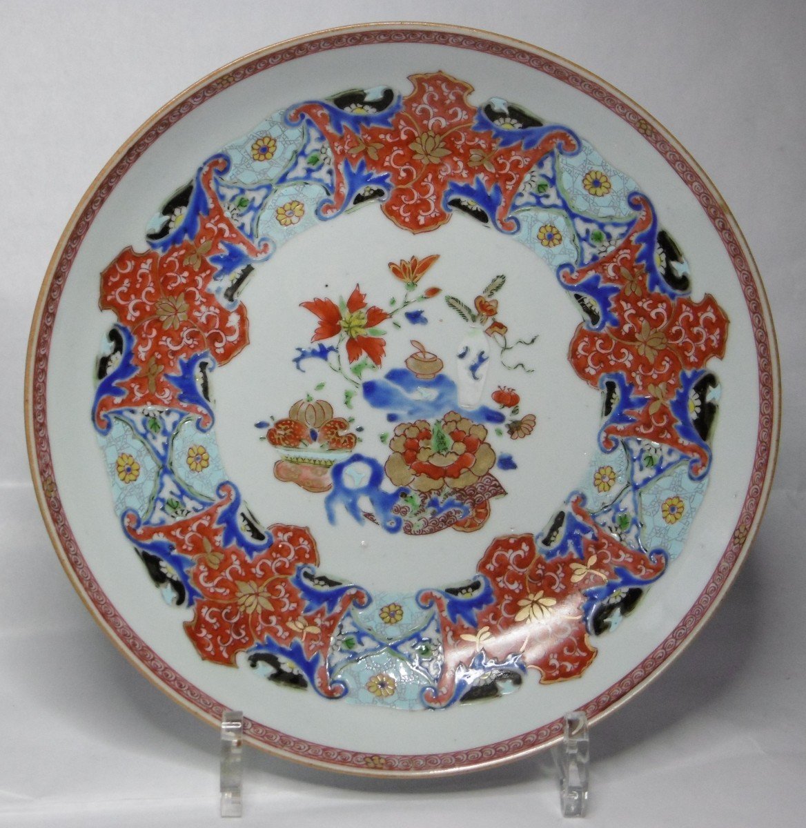 Compagnie des Indes ,Porcelaine de Chine Pour Le Marche Turc Assiette d'Epoque  Kangxi XVIIIéme-photo-2