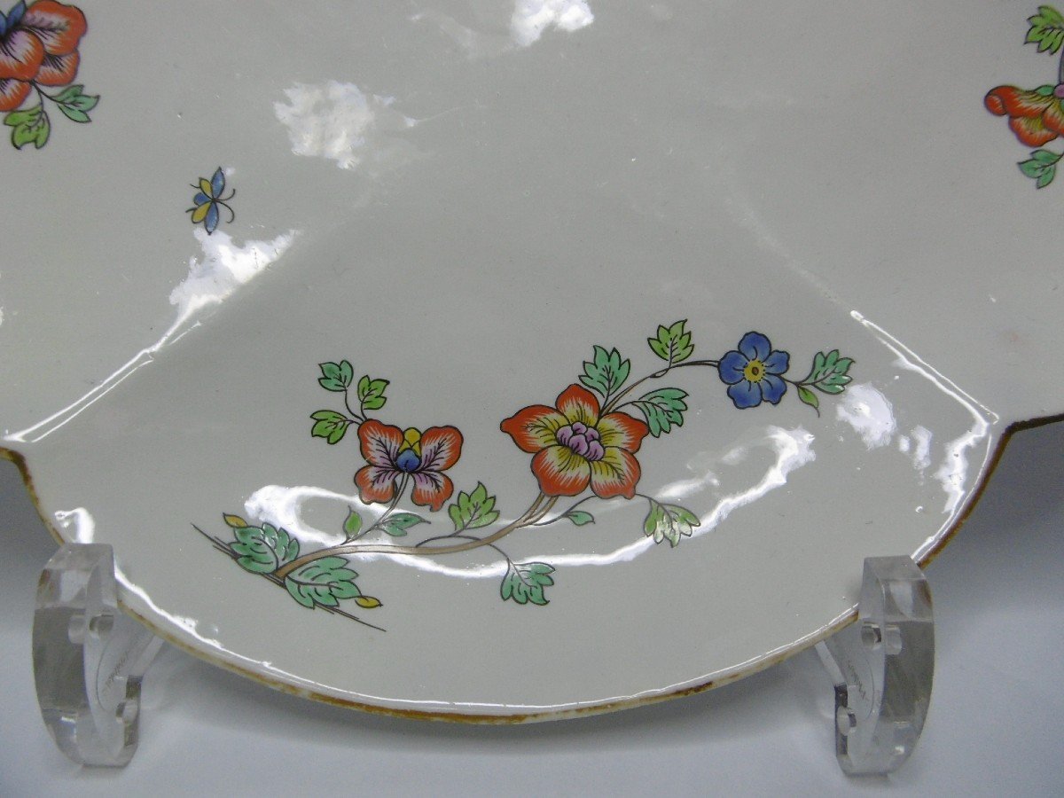 Soft Chantilly Porcelain Kakiemon Tray From The 18th Century, Marked-photo-2