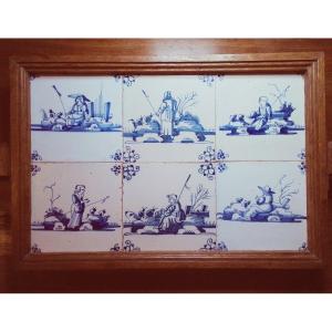 Tray Made Up Of 18th Century Delft Tiles