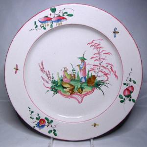 Faience De Luneville Large Dish (34cm) Chinese 18th Century