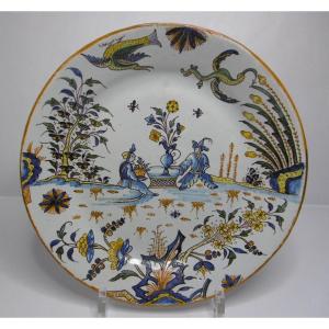 Faience De Moulins Assiette d'Epoque XVIIIéme Siecle