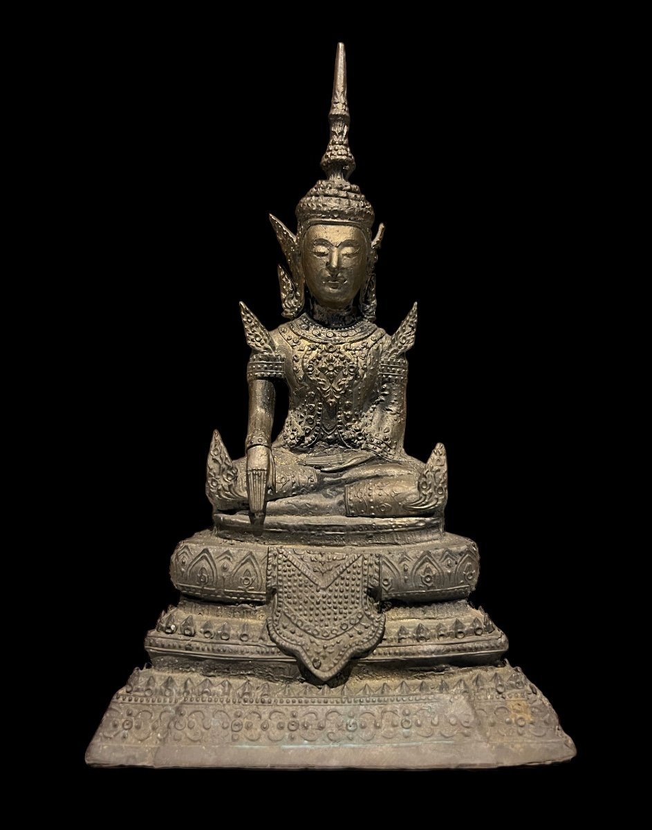 Très Bel Exemple De Bouddha Thaïlandais En Bronze "rattanakosin" - 19e Siècle