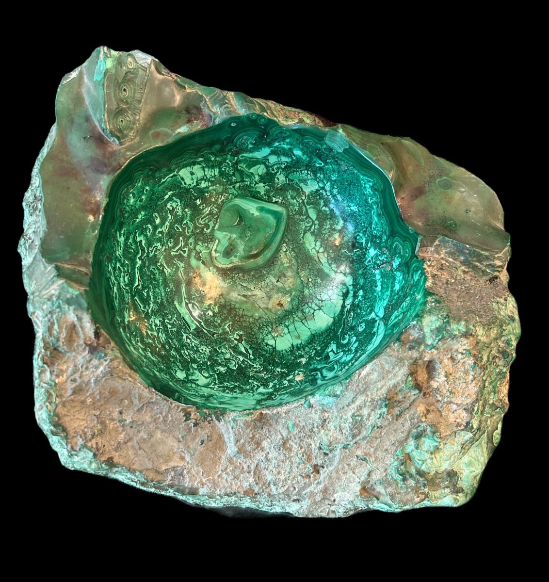 Huge Block Of 35 Kg Of Partially Polished Rough Malachite - Africa -photo-1