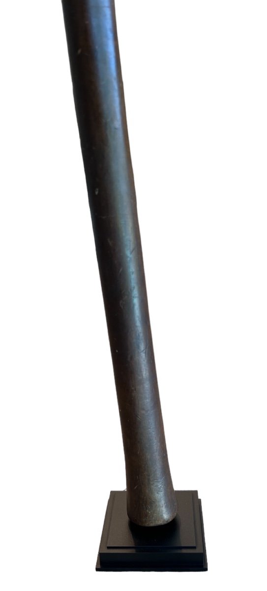 Wrought Iron And Wood Ax From The 'luba' Tribe Of Congo - Africa - Early 20th Century-photo-5