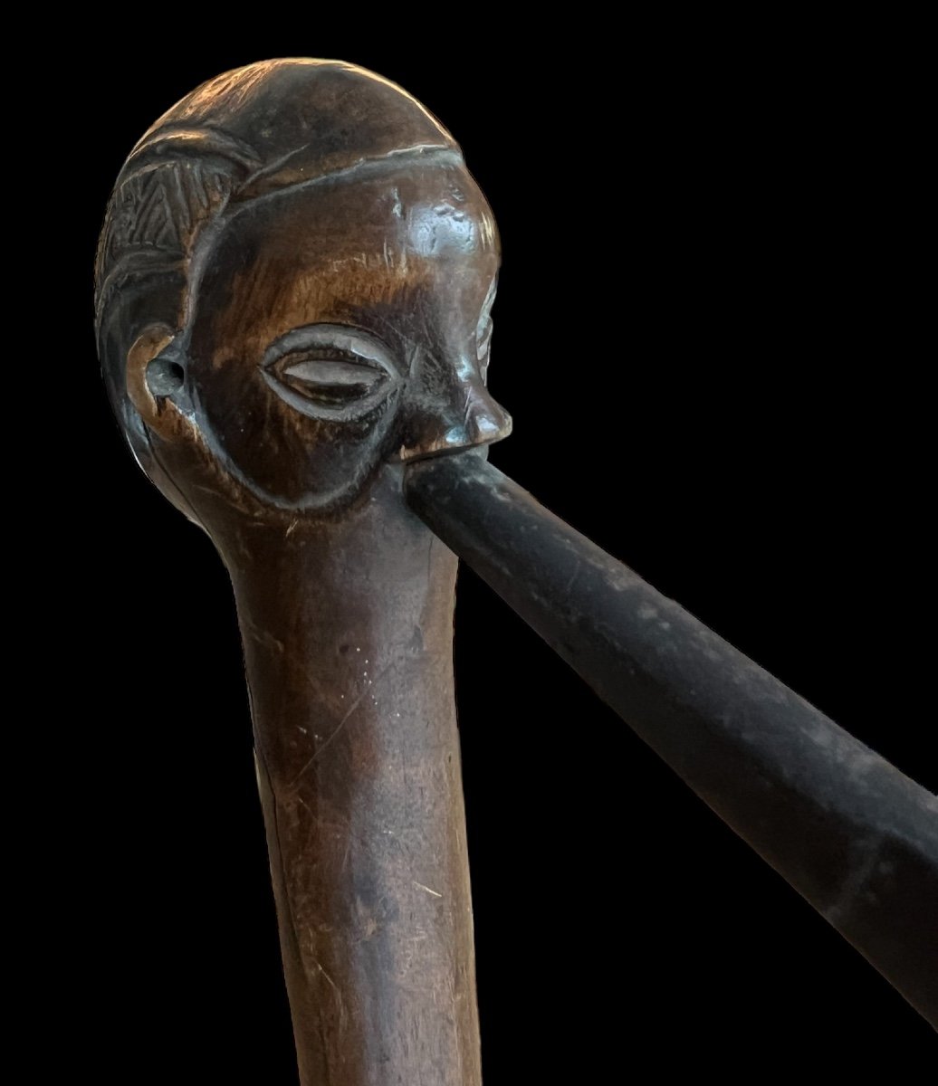 Rare African Ax From The 'suku' Tribe Of Congo - Africa - Early 20th Century-photo-4