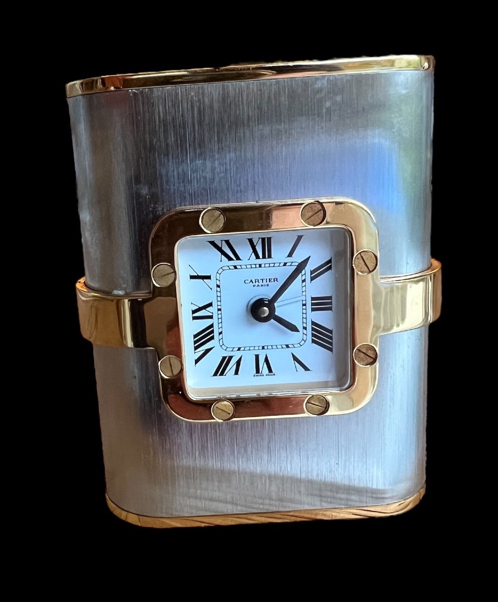 Réveil/pendulette Quartz Santos De Cartier Paris - France - Des Années 80