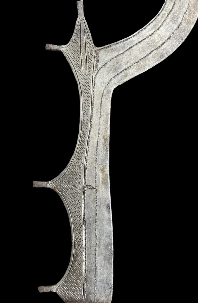 Execution Knife/sword From The 'ngombe/ngala' Tribe Of Congo - Africa - Early 20th Century-photo-1