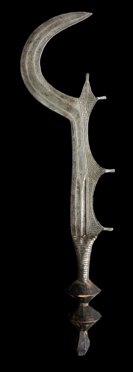 Execution Knife/sword From The 'ngombe/ngala' Tribe Of Congo - Africa - Early 20th Century-photo-3