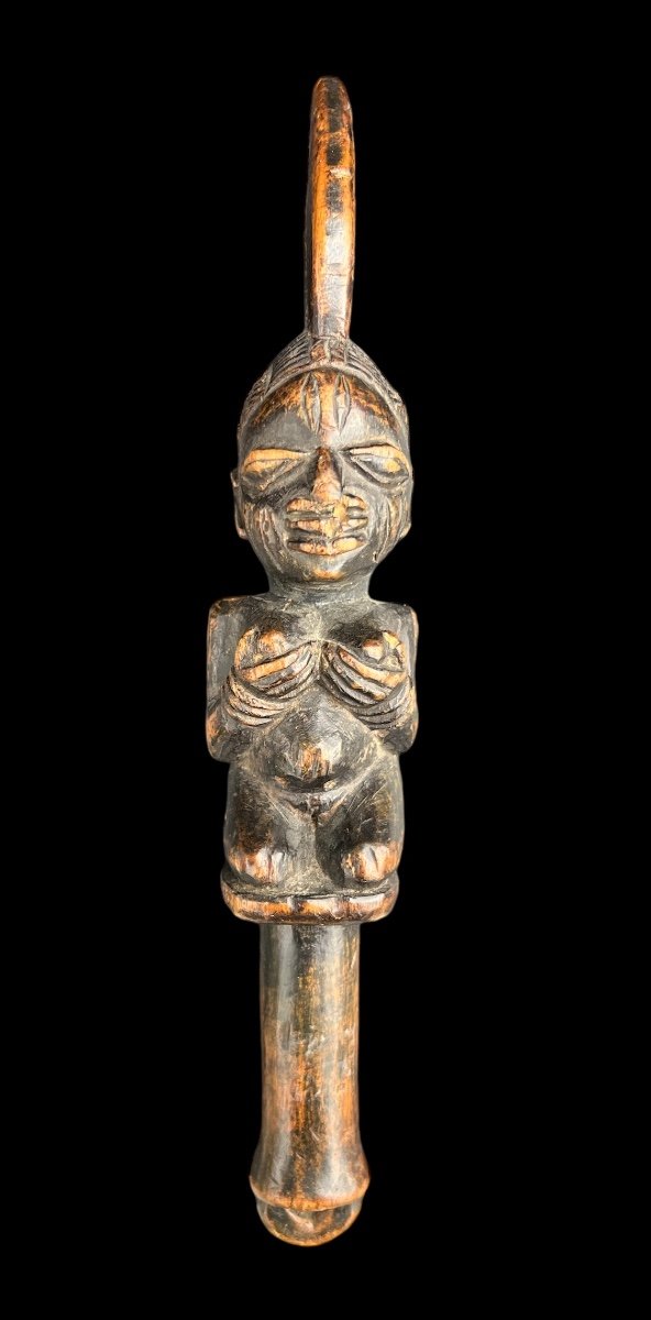 Belle Sceptre ‘oshe Shango’ De La Tribu Yoruba/youruba Du Nigeria - Afrique - Début 20e Siècle-photo-2