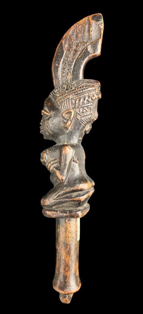 Belle Sceptre ‘oshe Shango’ De La Tribu Yoruba/youruba Du Nigeria - Afrique - Début 20e Siècle-photo-3