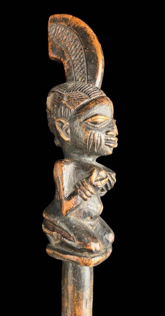 Belle Sceptre ‘oshe Shango’ De La Tribu Yoruba/youruba Du Nigeria - Afrique - Début 20e Siècle