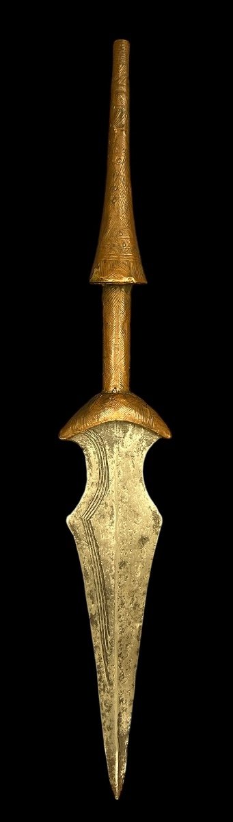 Rare 'tetela' Tribe Knife/sword With Handle Decorations - Congo, Africa 