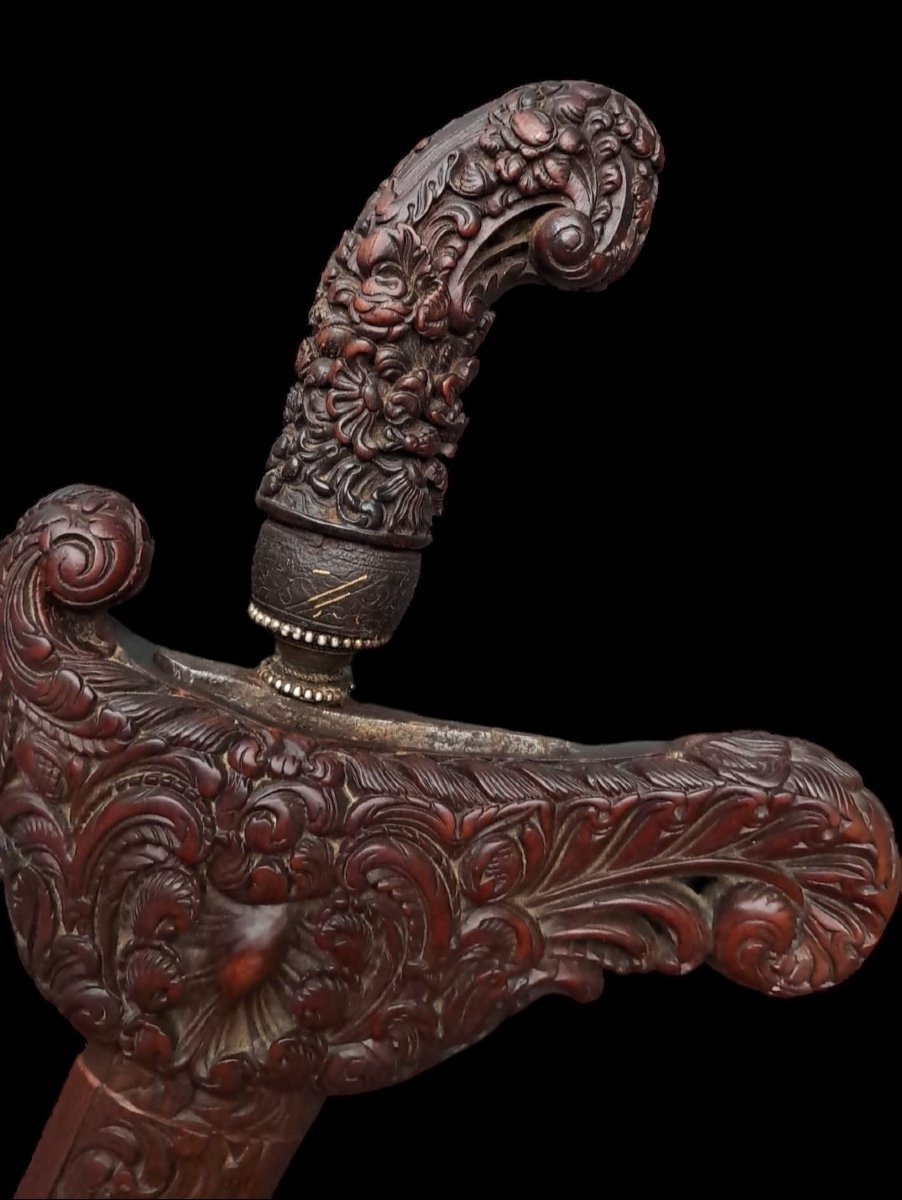 Superb Wooden Keris/kris Knife/sword - Indonesia - Late 19th Century-photo-2