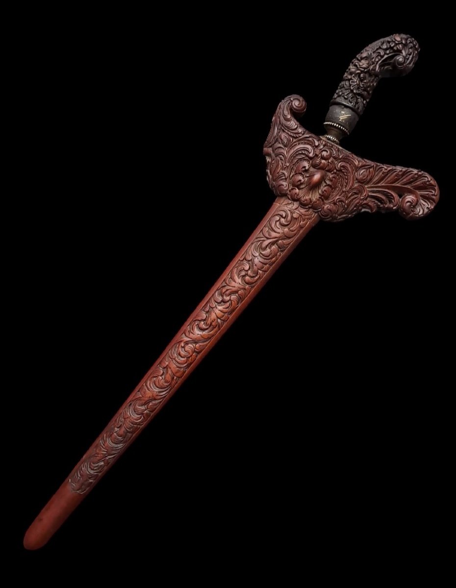 Superb Wooden Keris/kris Knife/sword - Indonesia - Late 19th Century