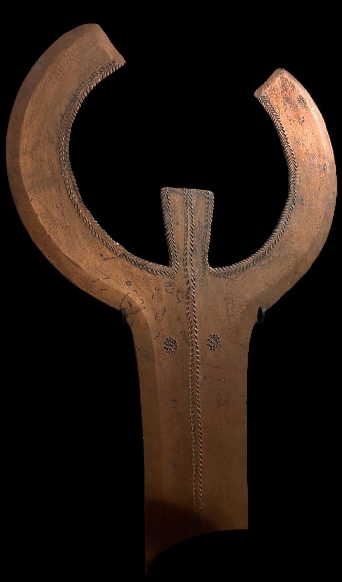 Rare Copper Knife/sword From The 'lobala' Tribe Of Congo-africa/african-early 20th Century-photo-1