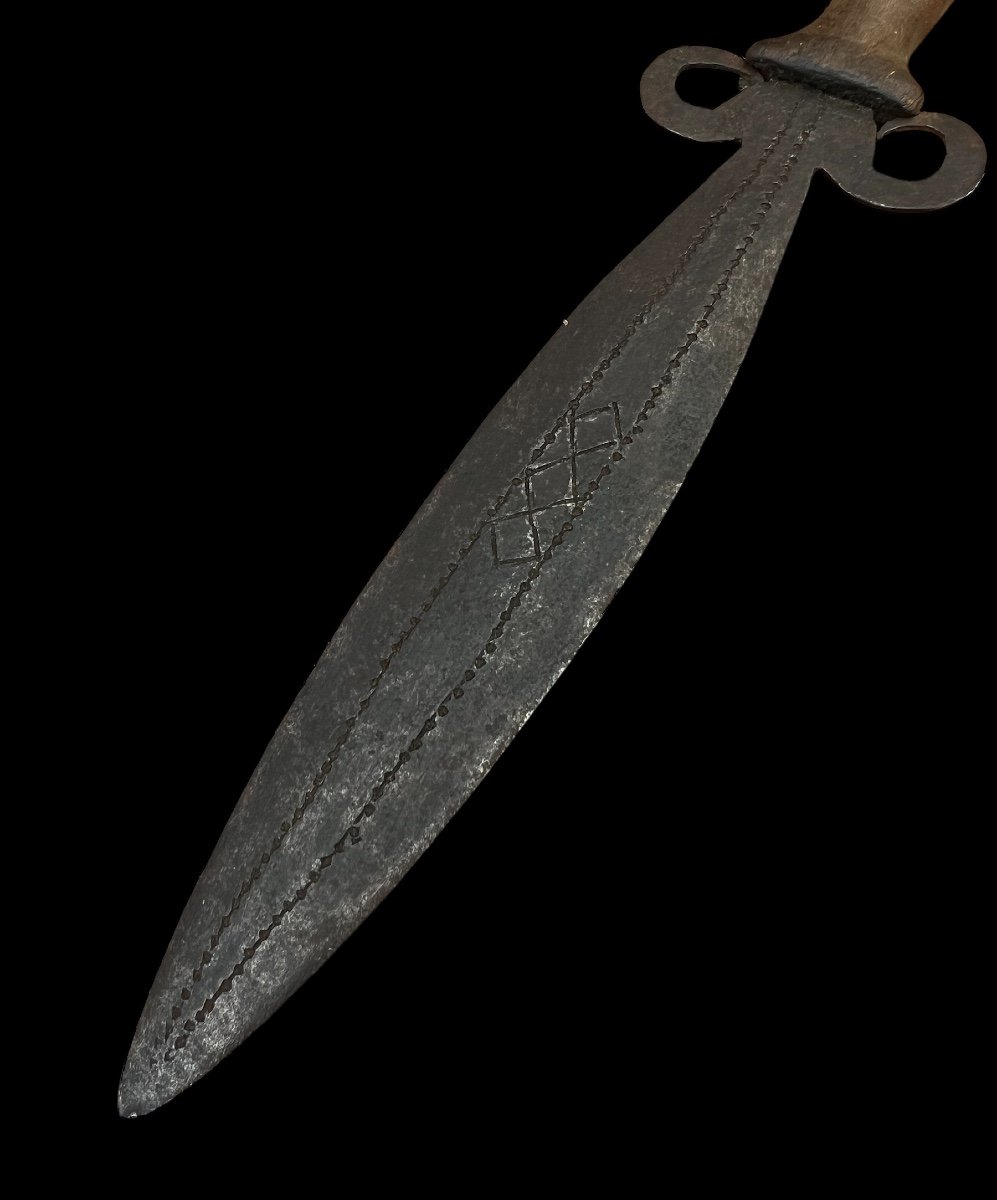 Very Rare Figurative Knife/sword From The 'yaka' Tribe Of Congo -africa- Early 20th Century-photo-4