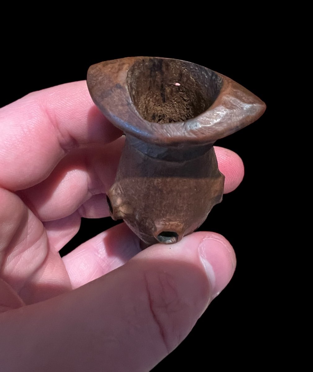 African Wooden Whistle From The 'bakongo' Tribe Of Congo - Africa - Early 20th Century-photo-3