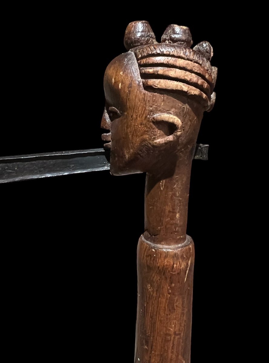 Miniature 'kanyok' Axe From The Luba Tribe Of Congo-africa-early 20th Century-photo-2