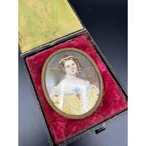 Une Miniature De 'Charlotte Van Hagn' - Signé Joseph Karl Stieler - 1828