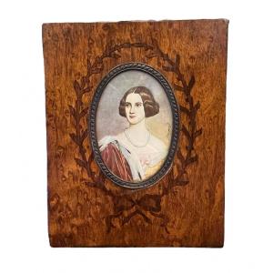 A Miniature Of A Lady Painted By Louis Dupré - 19th Century - France