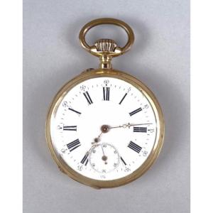 Montre à Gousset/montre De Poche En Or 18 Kt Pour Homme Spirale ‘breguet ‘ - 20e Siècle