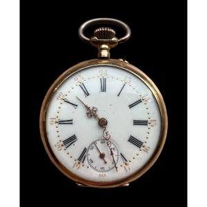 18kt Gold Men's Pocket Watch/fob Watch Winder Movement 