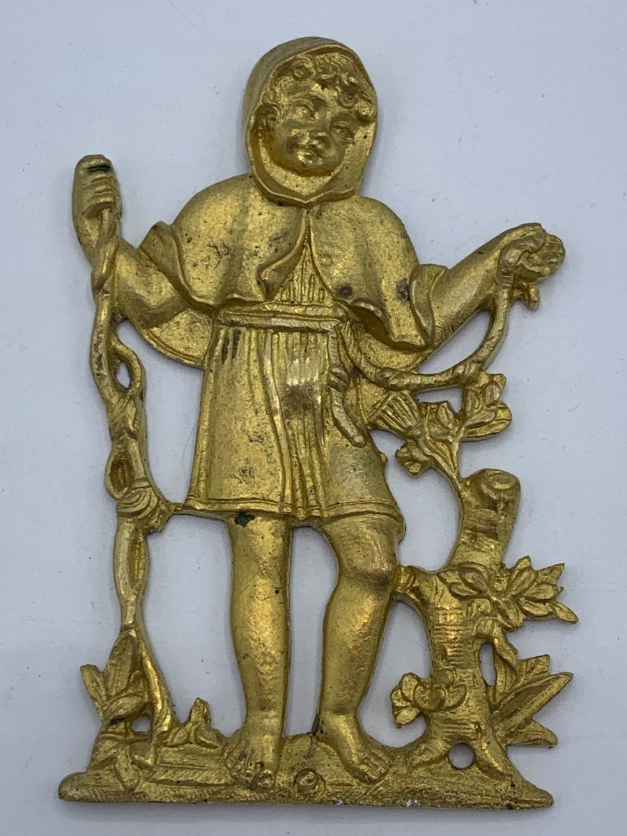 Child Furnishing Bronze, Gilt Bronze, 19th