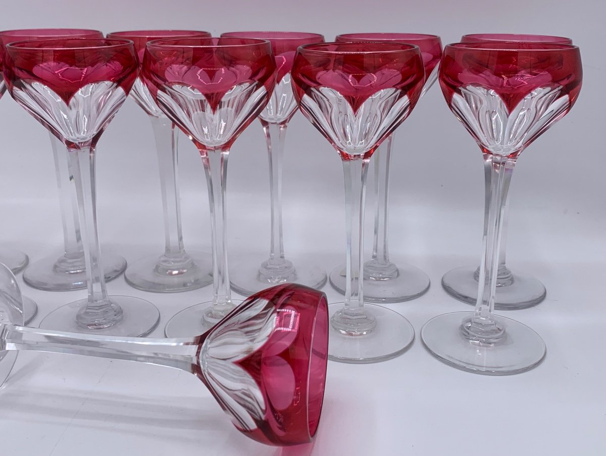 12 Saint Louis Crystal Glasses -photo-2