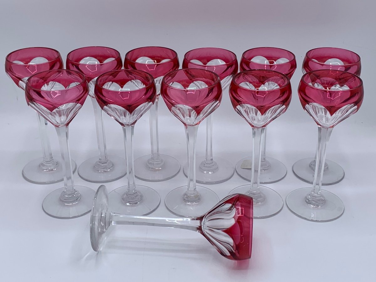 12 Saint Louis Crystal Glasses -photo-3