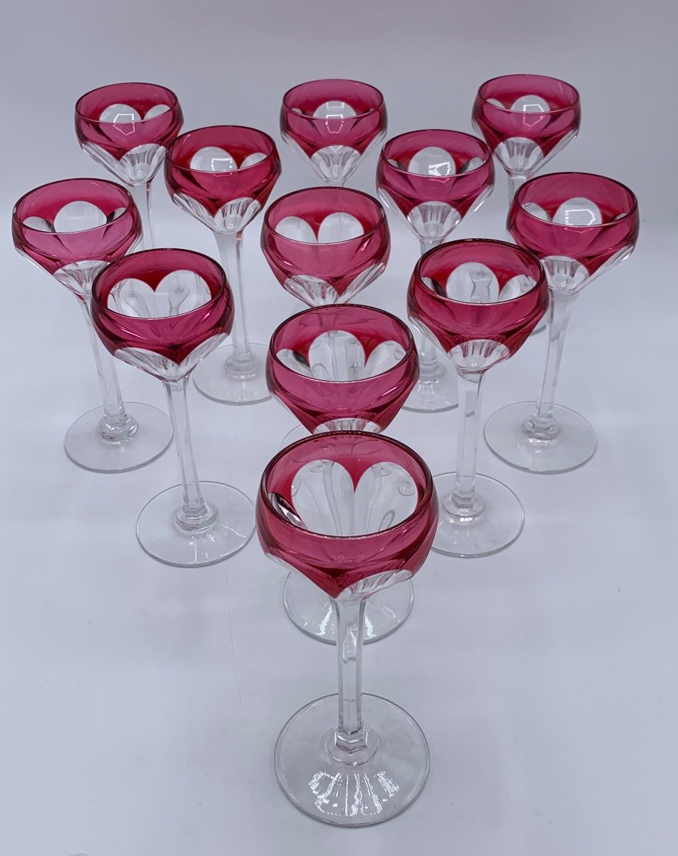 12 Saint Louis Crystal Glasses 