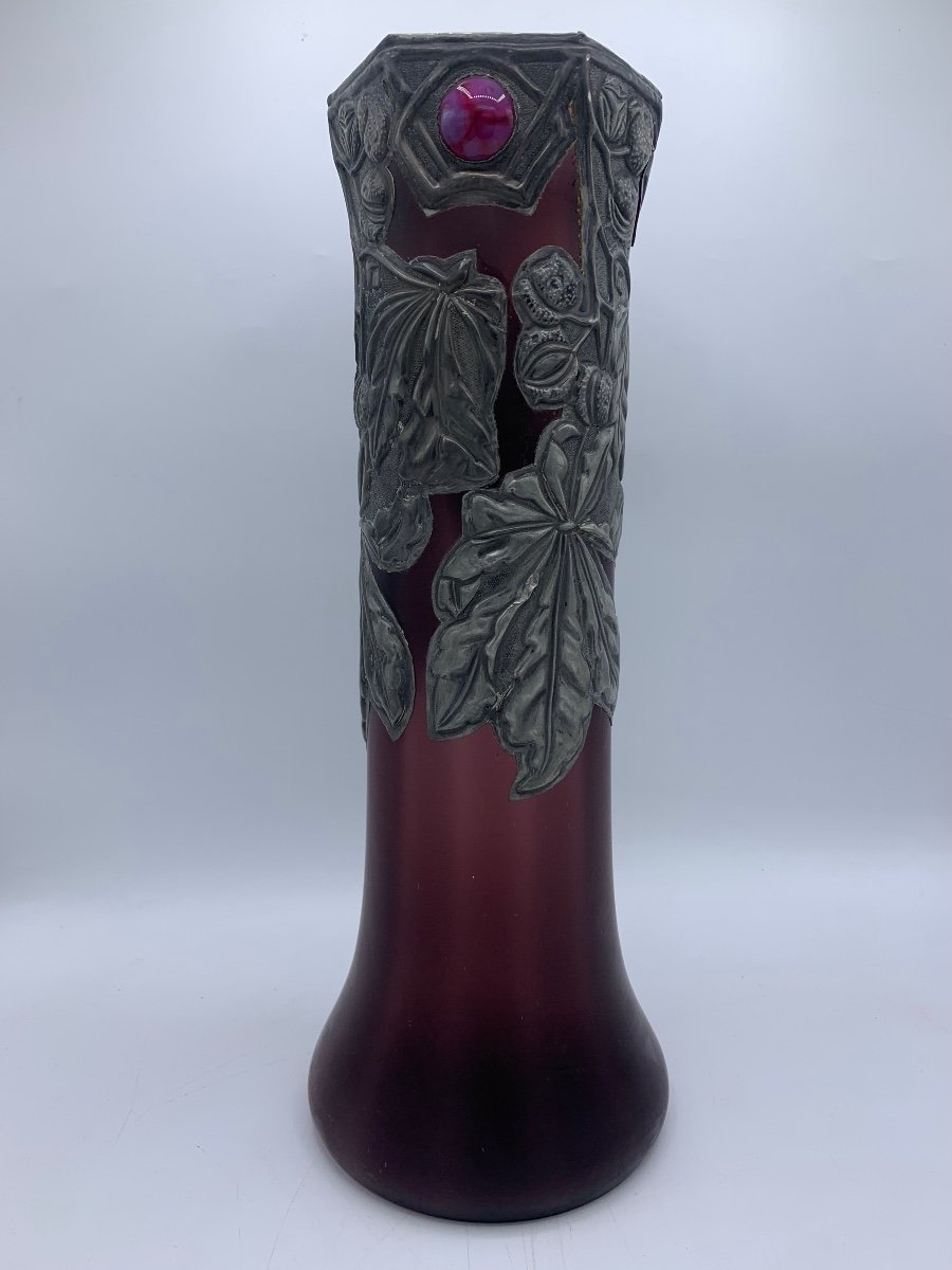 Austrian Glass Vase Around 1900