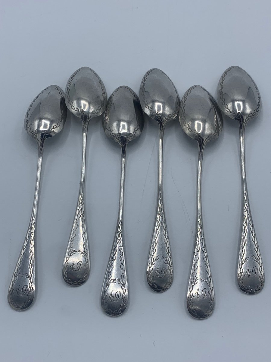 Small Silver Coffee Spoons, Minerva -photo-2