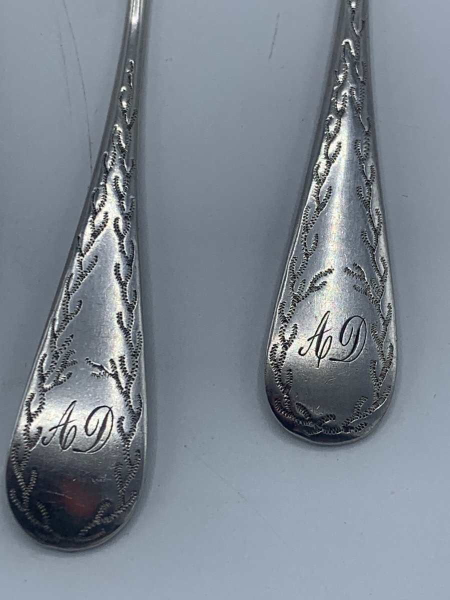 Small Silver Coffee Spoons, Minerva -photo-3