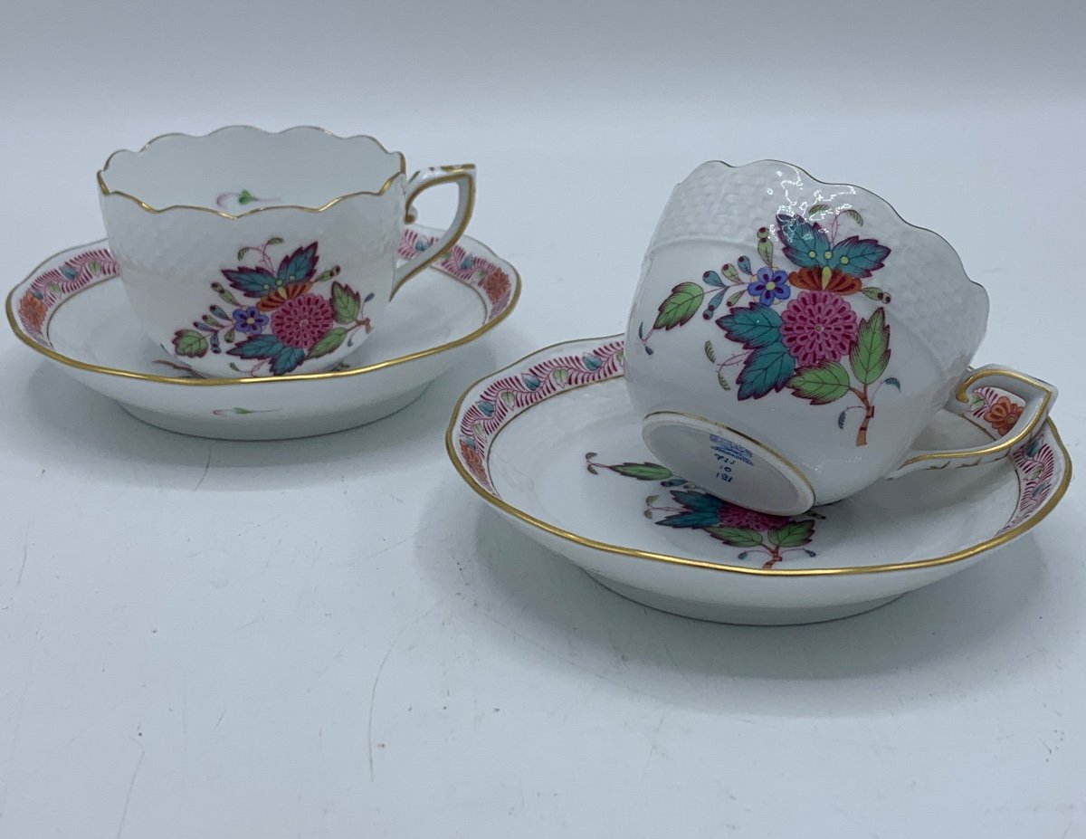 Pair Of Porcelain Cups From Herend, Hungary 